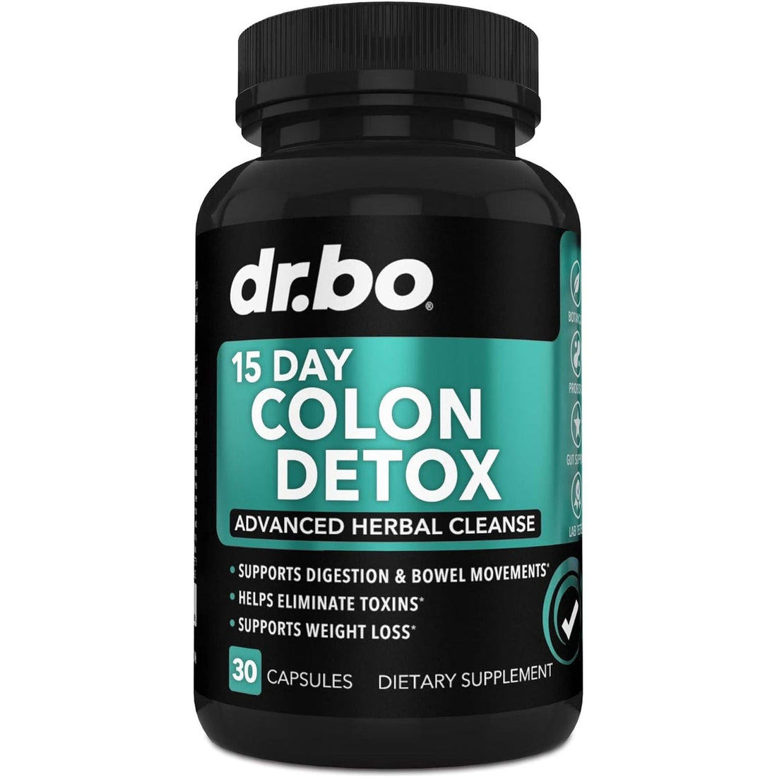 DR. BO 15 Day Colon Detox Advanced Herbal Cleanse 30 Capsules | Natural Cleanse for Constipation, Bloating & Weight Support