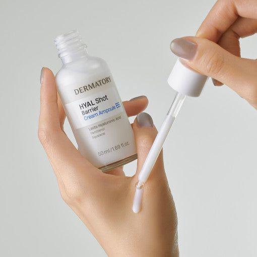 DERMATORY Hyal Shot Barrier Cream Ampoule B5 50ml | Intense Hydration & Skin Barrier Repair