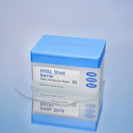 DERMATORY Hyal Shot Barrier Daily Ampoule Mask B5 30 Sheets | Intense Hydration & Radiance Boost