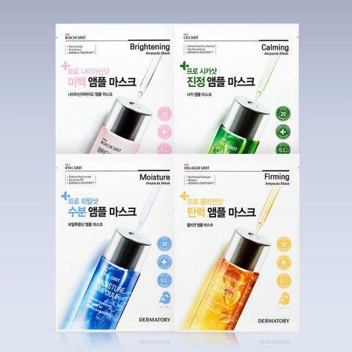 DERMATORY Pro Ampoule Shot Mask 34g x 10 Sheets | Targeted Skincare Solutions