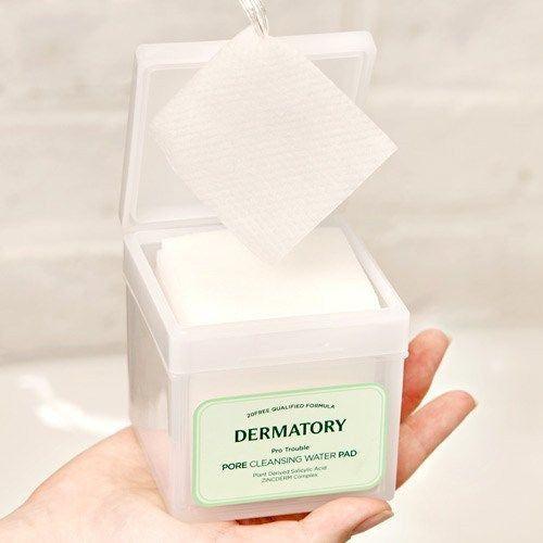 DERMATORY Pro Trouble Pore Cleansing Water Pad - 160ml (100 Pads) | Deep Pore Purifying