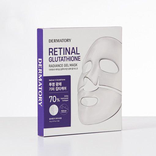 DERMATORY Retinal Glutathione Radiance Gel Mask 22g x 3 Sheets | Brightening & Firming Treatment