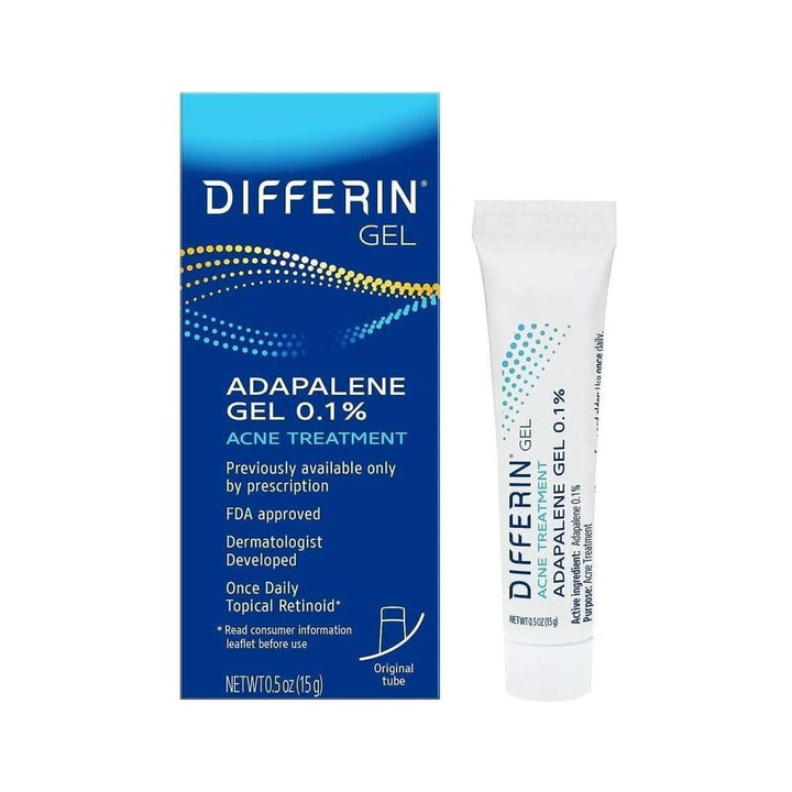Differin Adapalene Gel 0.1% Acne Treatment 15g | Rx-Strength Retinoid for Clearer Skin