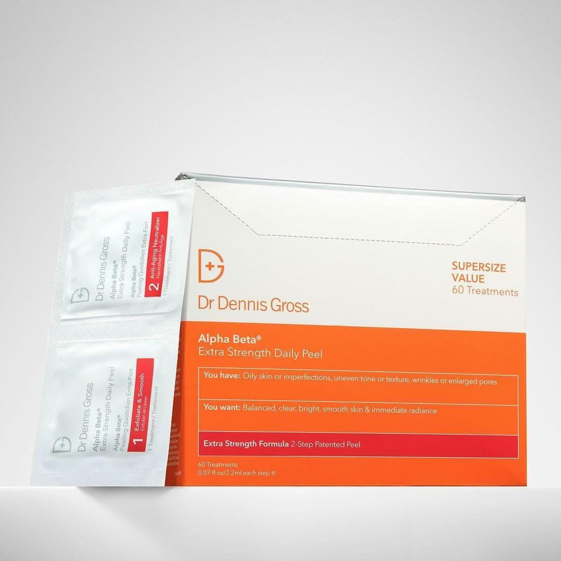Dr. Dennis Gross Alpha Beta Extra Strength Daily Peel 60 Pack | Intensive Resurfacing & Anti-Aging Exfoliation