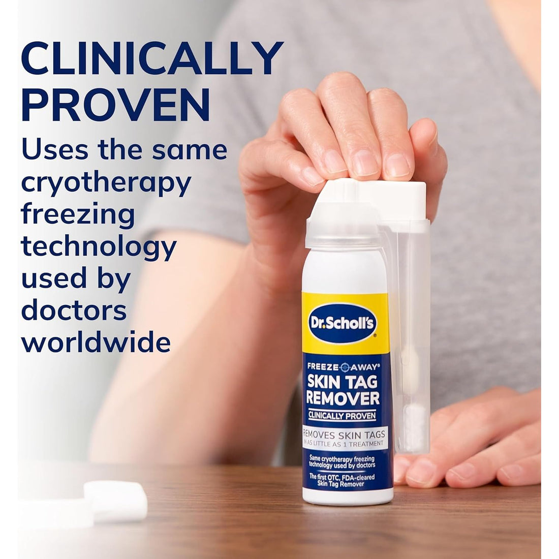 Dr. Scholl's Freeze Away Skin Tag Remover  8 Cryo Treatments, 53g | The FDA-Cleared At-Home Solution for Professional-Grade Skin Tag Removal