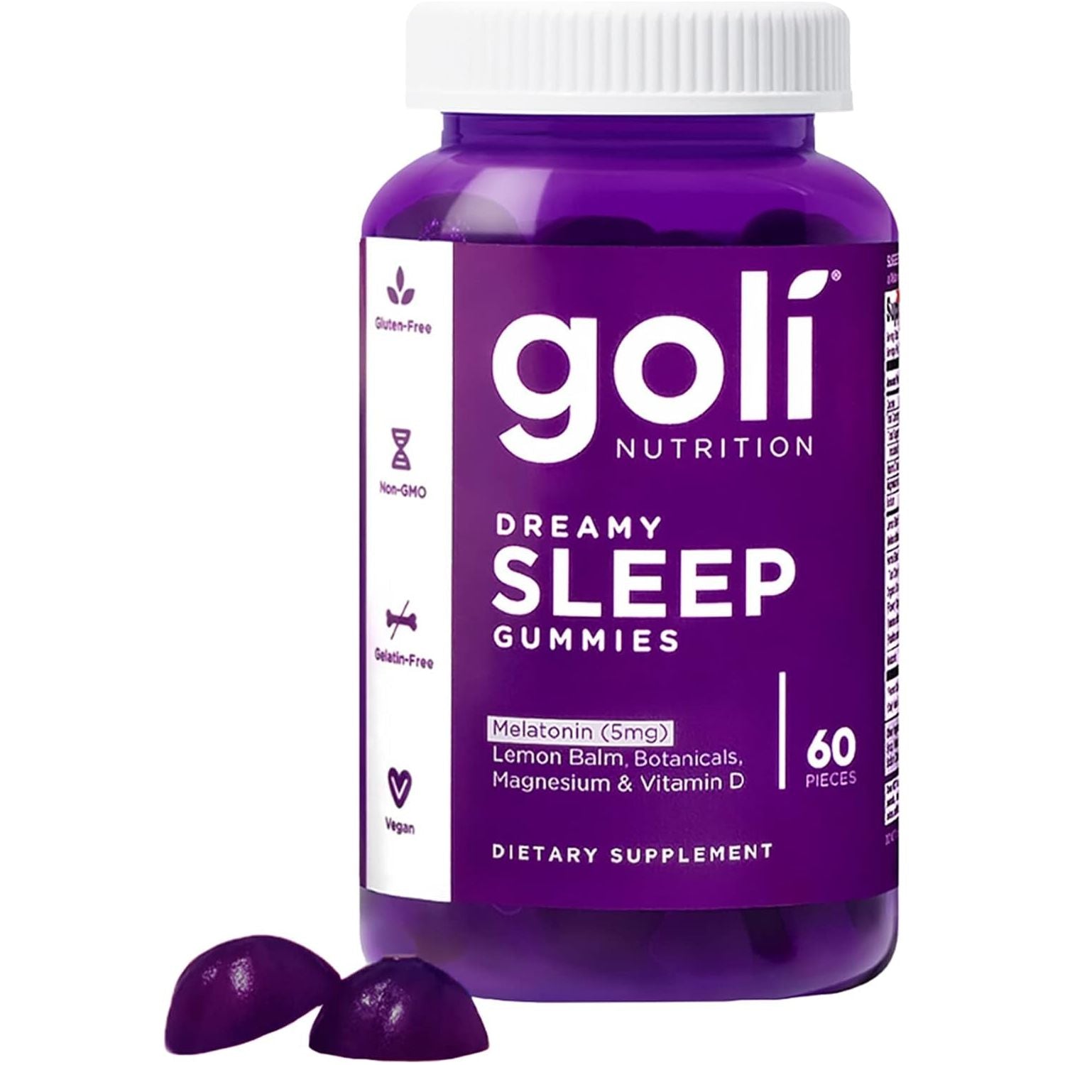 Goli Dreamy Sleep Gummies 60 Gummies | Restful Sleep Support with Melatonin, Magnesium & Lemon Balm