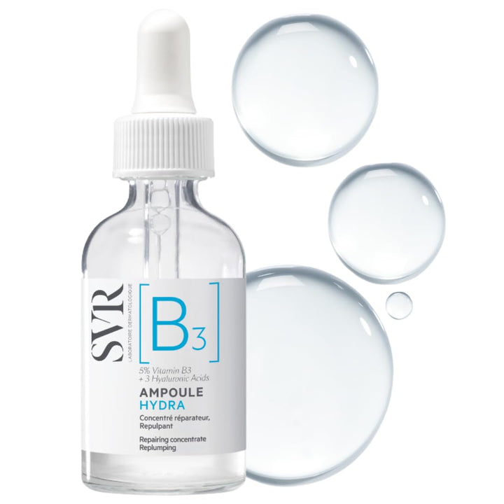 SVR [B3] Ampoule Hydra 30ml | 5% Niacinamide + 3 Hyaluronic Acids for Intense Hydration & Skin Barrier Repair