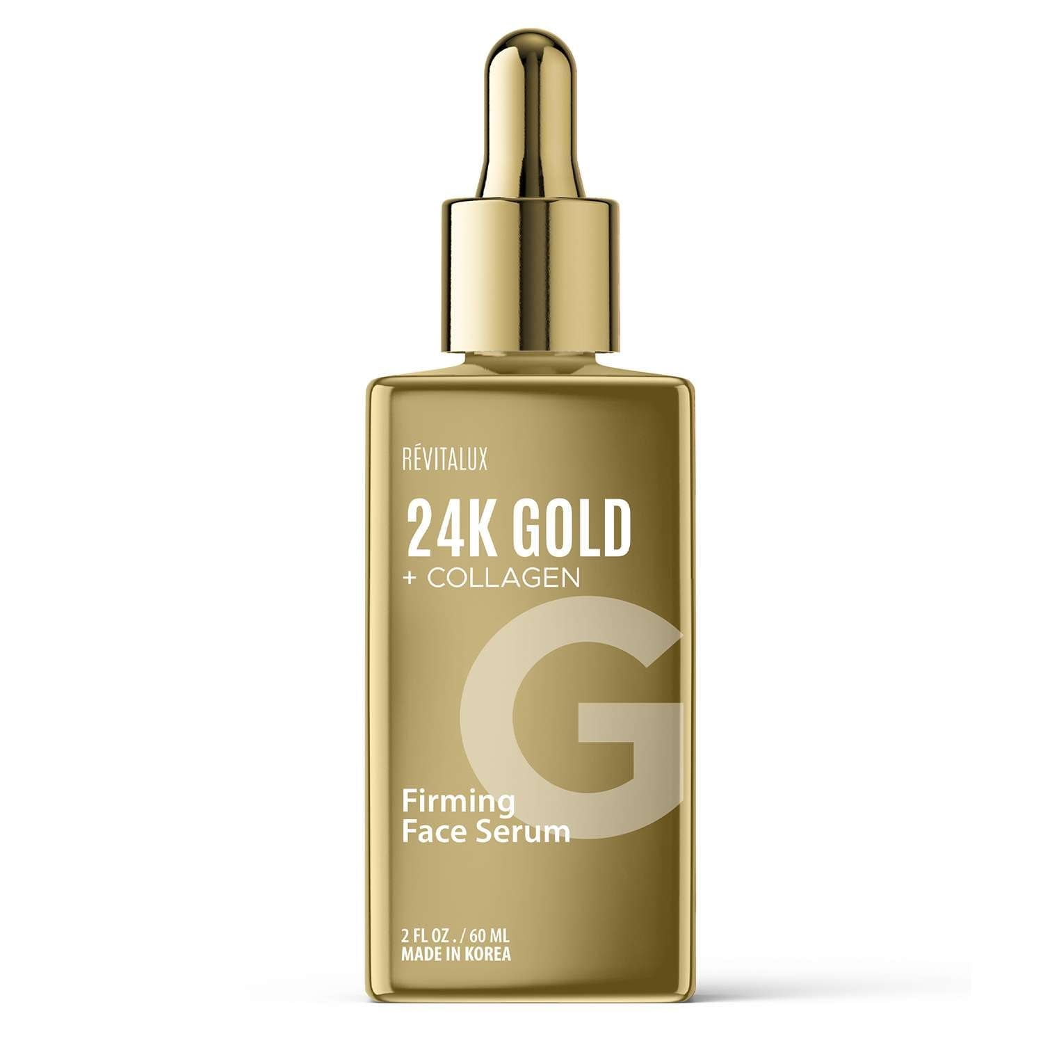 RevitaLux 24K Gold + Collagen Firming Face Serum 60 ml | Hydrates, Firms & Brightens with Korean Skincare Excellence