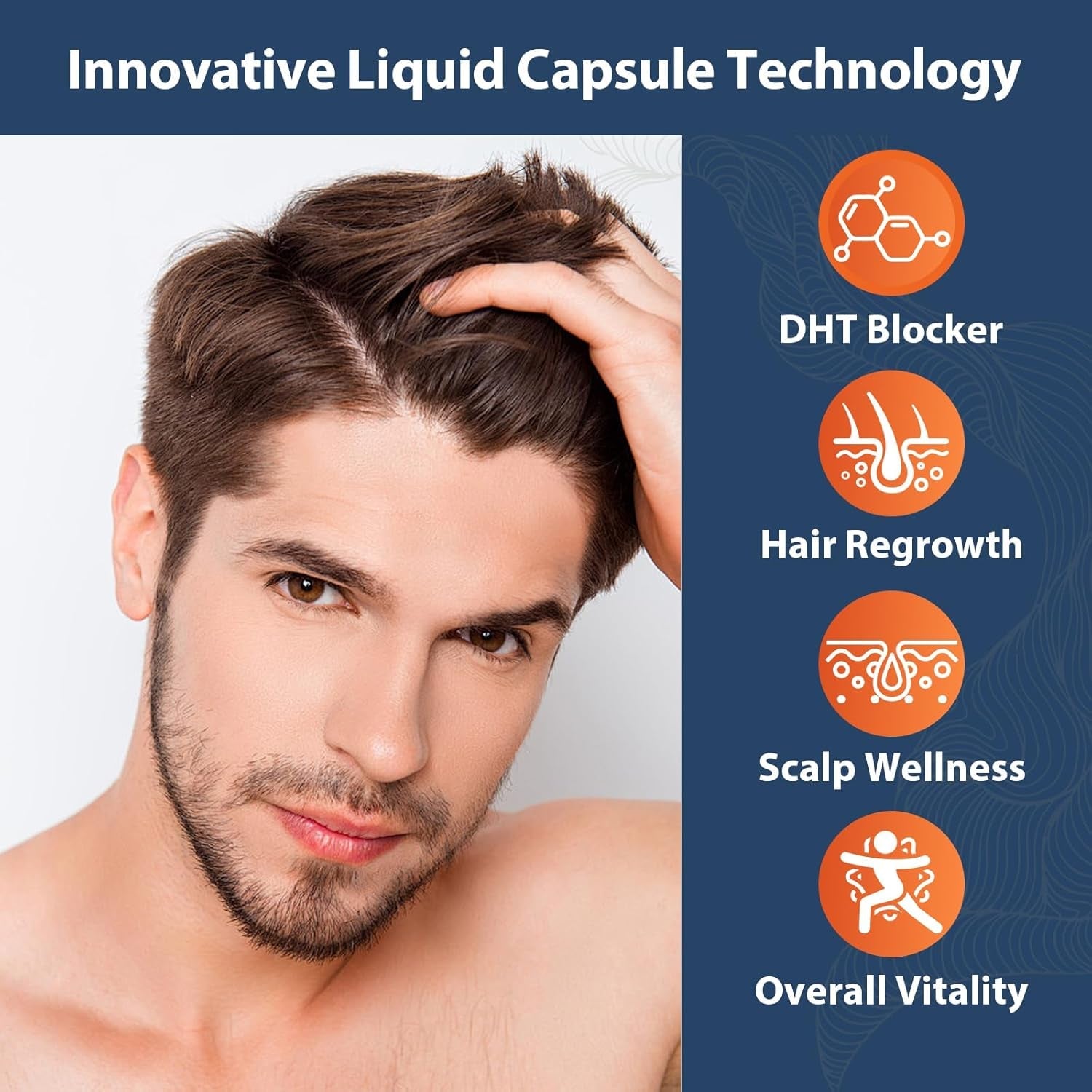 Talyvoriathor DHT Blocker with Saw Palmetto & Biotin for Men 90 Capsules | Supports Hair Growth, Thicker Hair & Scalp Health