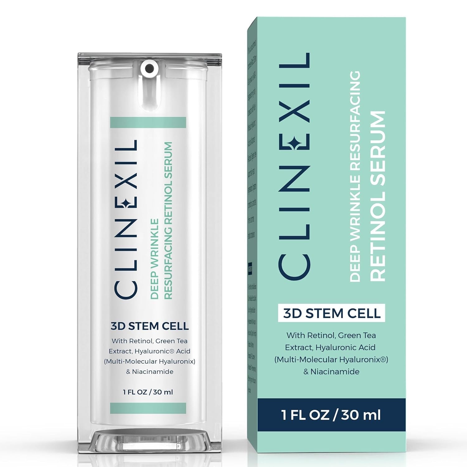 Clinexil Deep Wrinkle Resurfacing Retinol Serum – 30ml | 1% Dual Retinol for Smoother, Firmer & Brighter Skin
