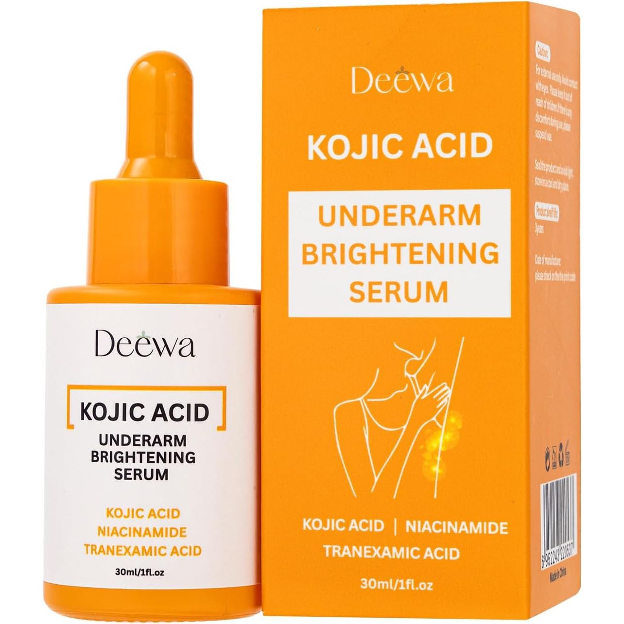 Deewa Kojic Acid Underarm Brightening Serum - 30ml | Fade Dark Spots on Underarms, Knees & Elbows