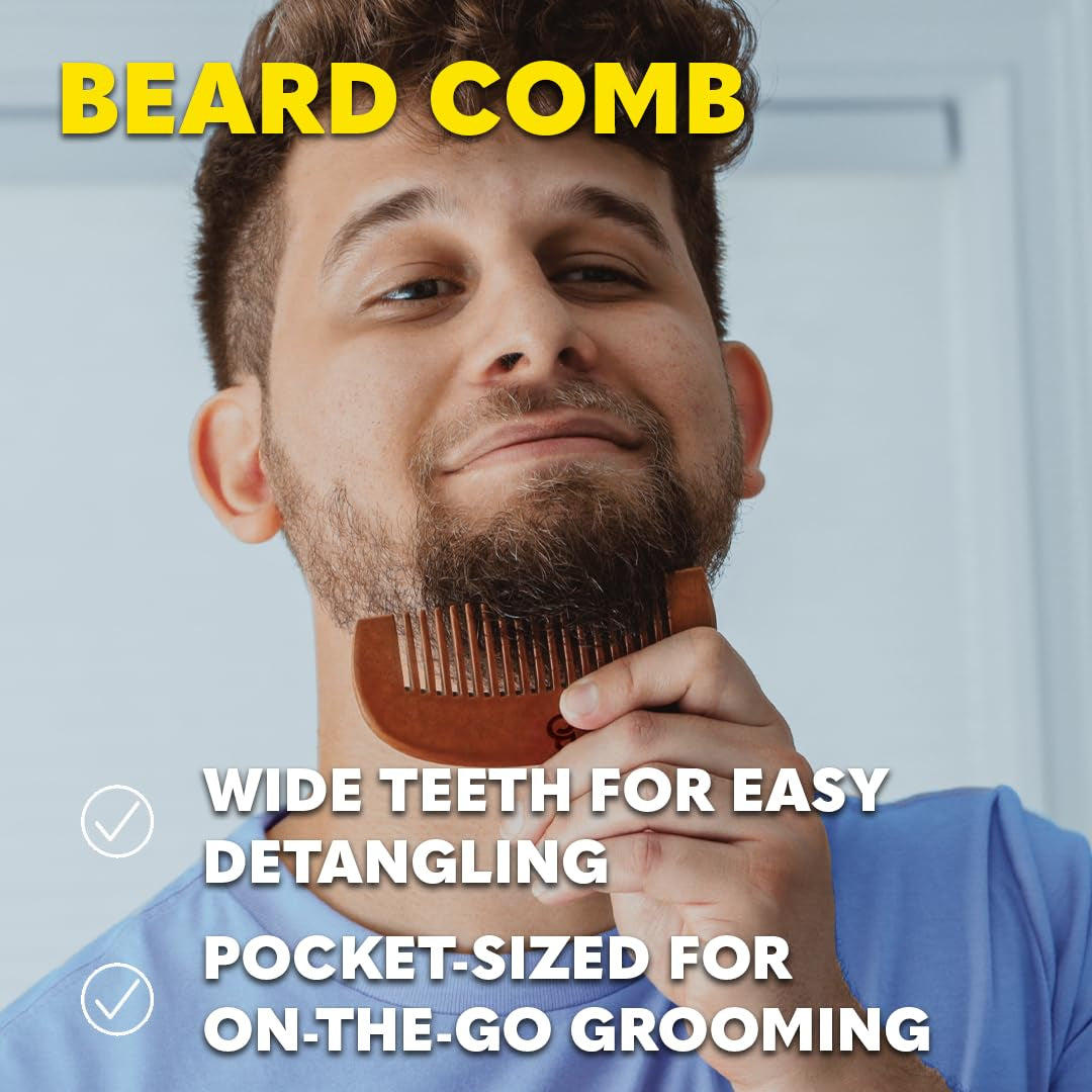 The Beard Club Beard Growth Kit – Complete Beard Care Gift Set | Derma Roller, Growth Oil, Balm & Wooden Comb