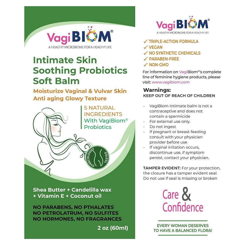 VagiBiom Intimate Skin Soothing Probiotics Soft Balm - 60ml | Nourishing Relief for Feminine Comfort