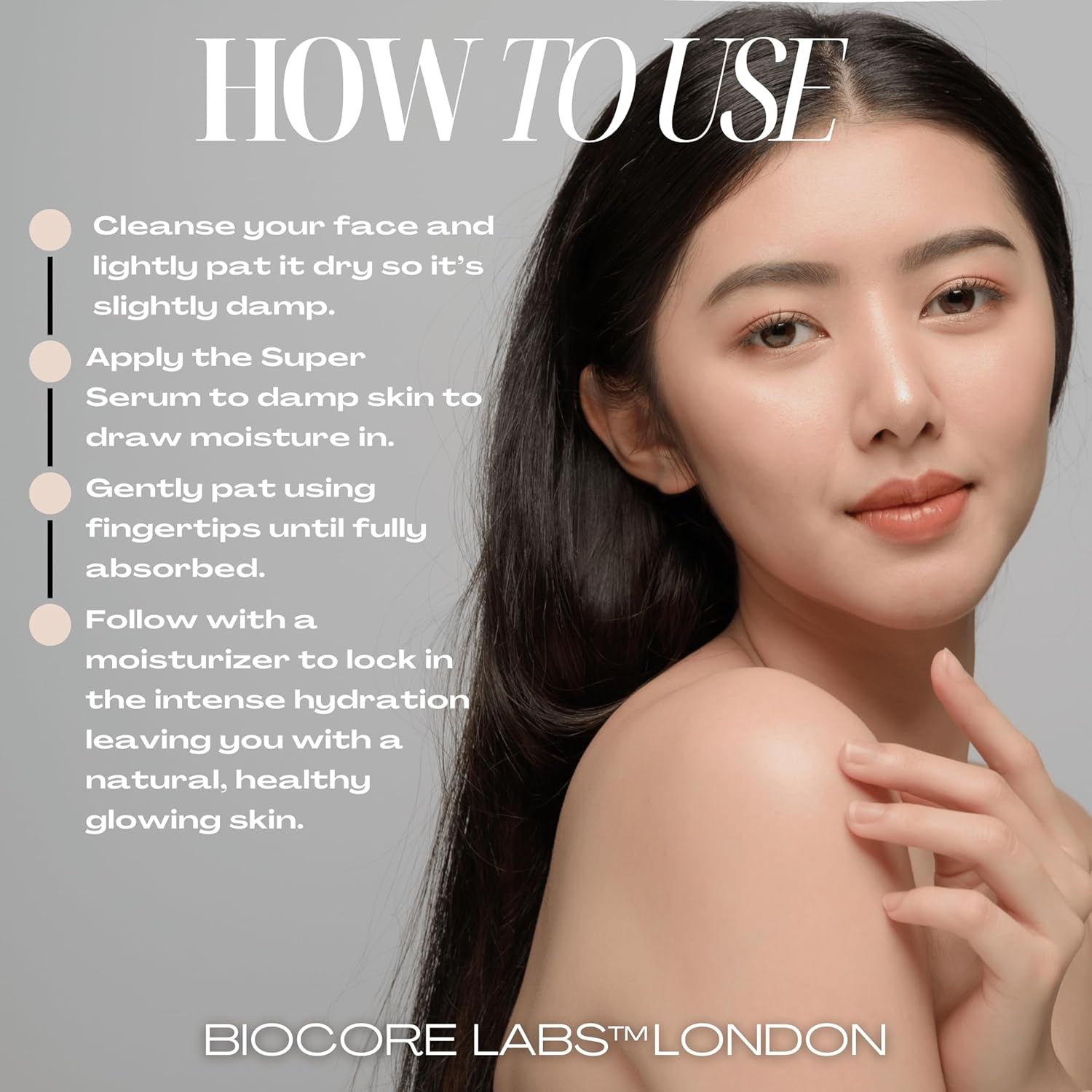 BIOCORE LABS 3-In-1 Snail Mucin Super Serum 100ml | Hydrates, Firms & Plumps with 80% Snail Filtrate, Peptides & Hyaluronic Acid