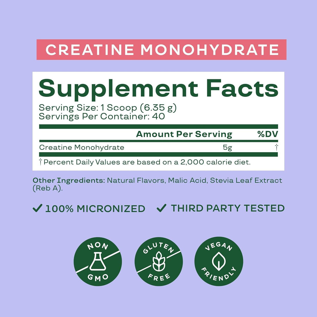 Bloom Nutrition Creatine Monohydrate 254g | Raspberry Lemon Flavour – 40 Servings