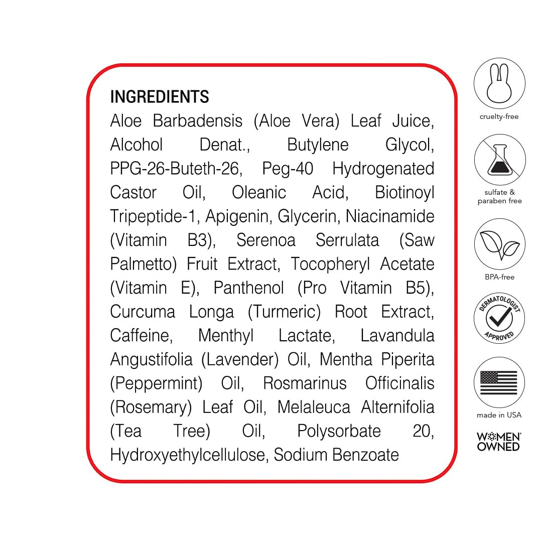 HAIRtamin Gorgeous Growth Scalp Serum - 60ml | Thicker-Looking Hair & Healthier Scalp with Niacinamide + Aloe Vera