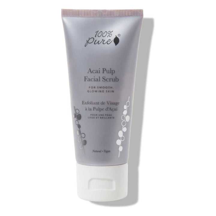 100% PURE Acai Pulp Facial Scrub - 59ml | Deep Cleansing, Brightening & Nourishing Exfoliator