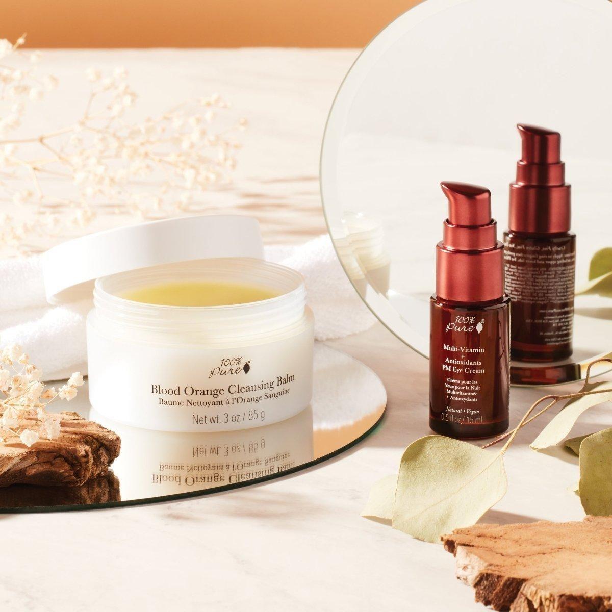 100% PURE Blood Orange Cleansing Balm - 89ml | Purifying & Moisturising Makeup Remover for Radiant Skin