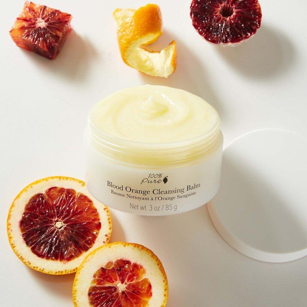 100% PURE Blood Orange Cleansing Balm - 89ml | Purifying & Moisturising Makeup Remover for Radiant Skin