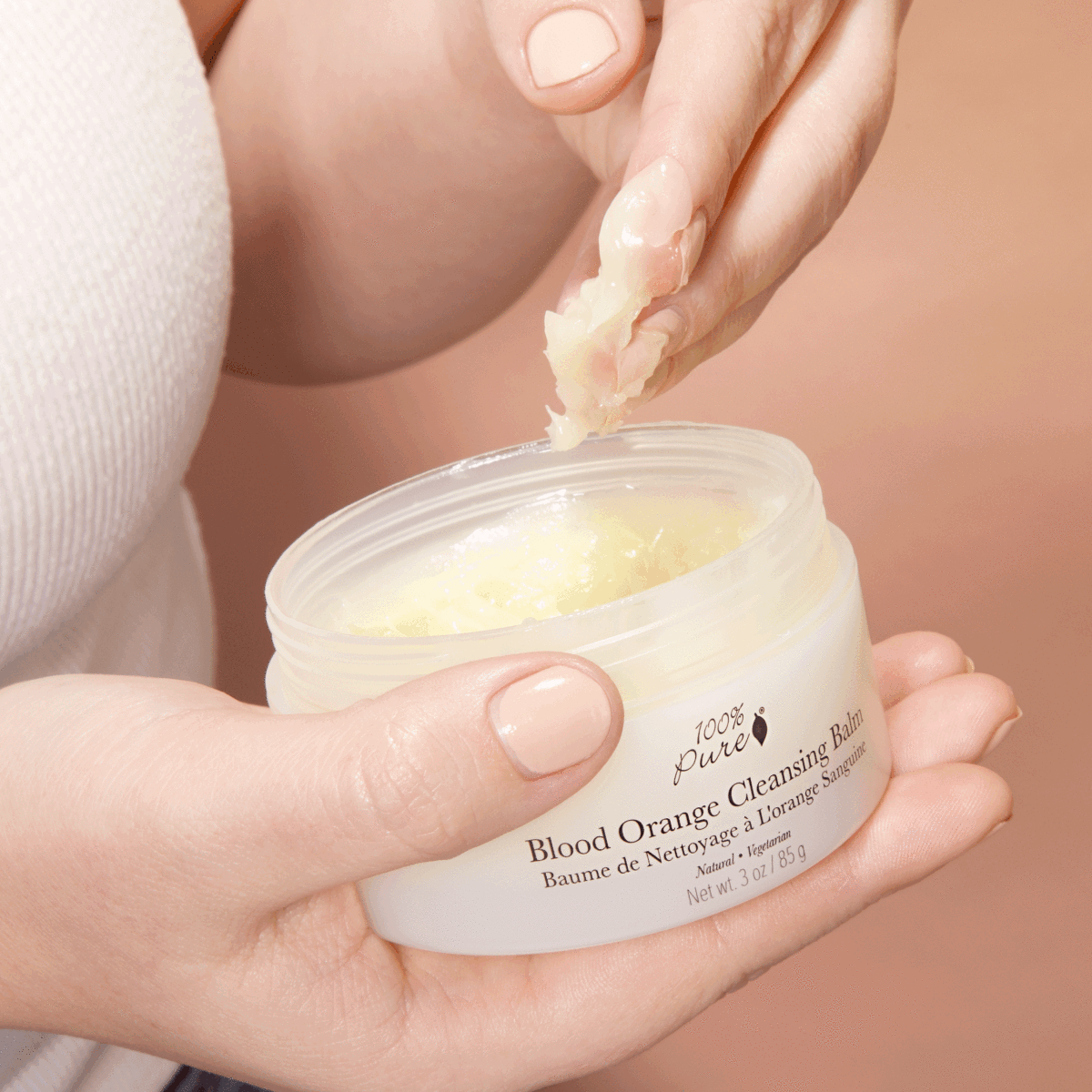 100% PURE Blood Orange Cleansing Balm - 89ml | Purifying & Moisturising Makeup Remover for Radiant Skin