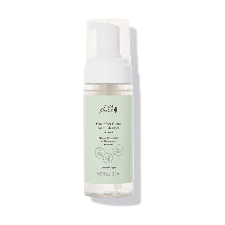 100% PURE Cucumber Cloud Foam Cleanser - 150ml | Ultra-Gentle, Hydrating & Refreshing Cleanser