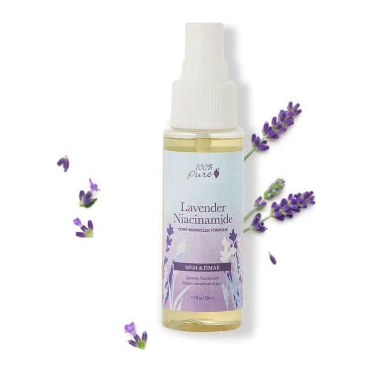100% PURE Lavender Niacinamide Pore Minimizer Tonique - 118ml | Pore-Tightening, Hydrating &amp; Brightening Toner