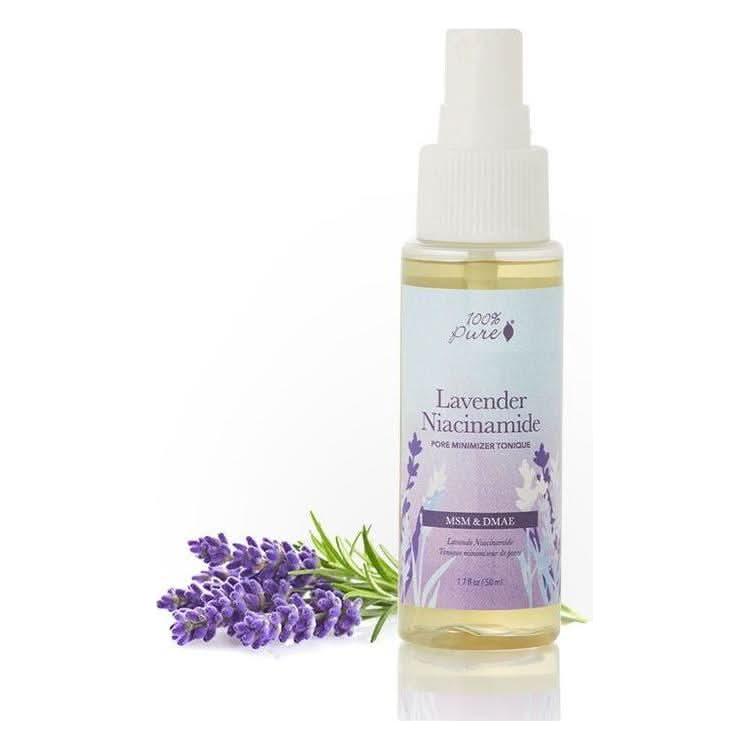 100% PURE Lavender Niacinamide Pore Minimizer Tonique - 118ml | Pore-Tightening, Hydrating &amp; Brightening Toner