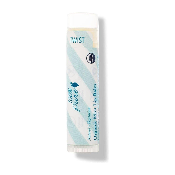 100% PURE Organic Mint Lip Balm - 4.25g | Soothing, Hydrating & Refreshing Lip Care