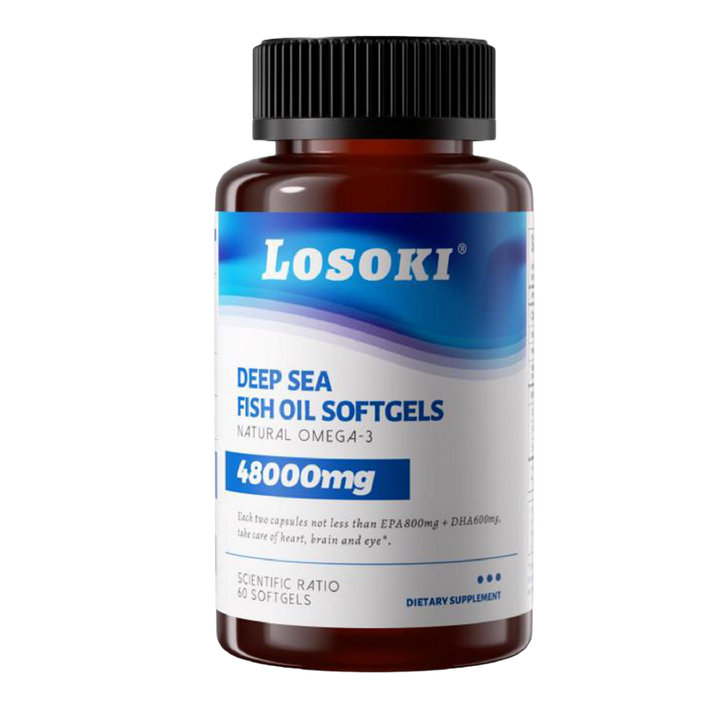 LOSOKI Deep-Sea Fish Oil Softgels 48000mg Dietary Supplement