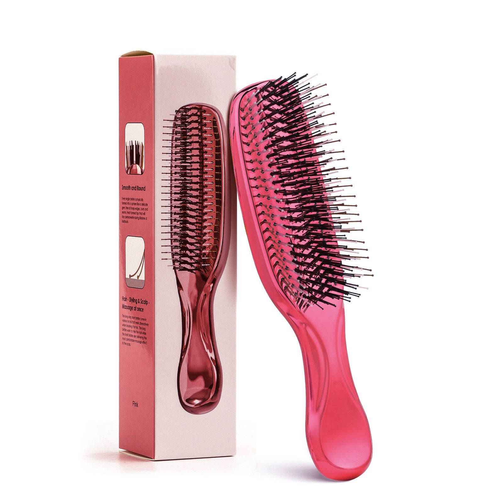 Tosfu Electroplated Detangling & Scalp Massage Brush