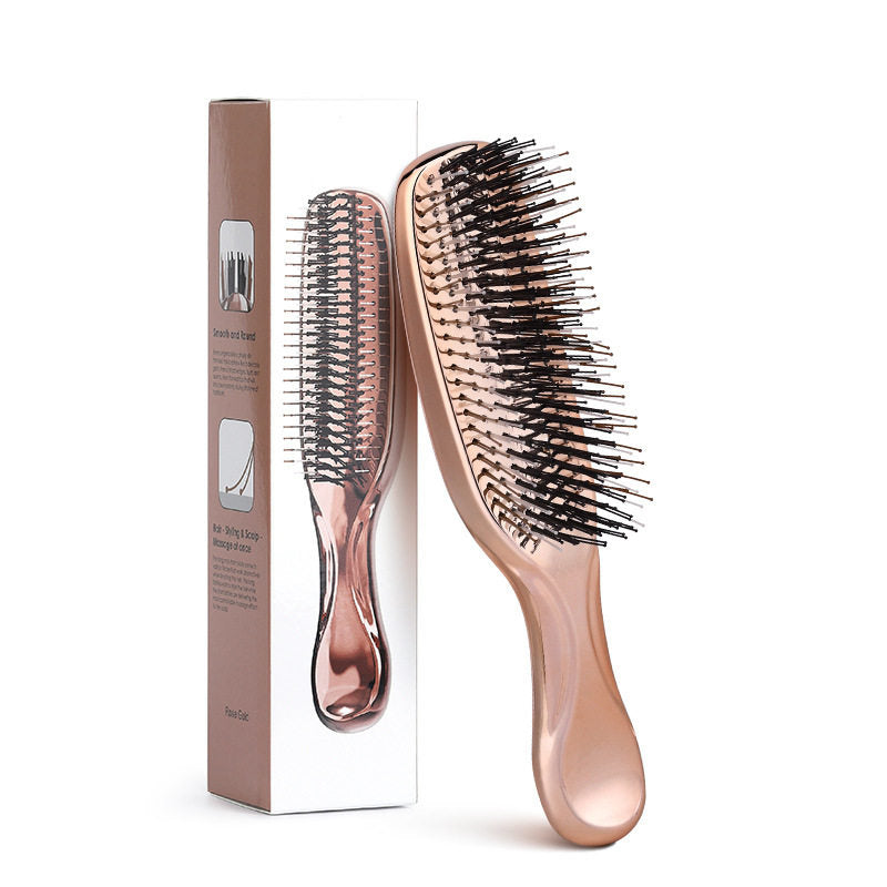 Tosfu Electroplated Detangling & Scalp Massage Brush
