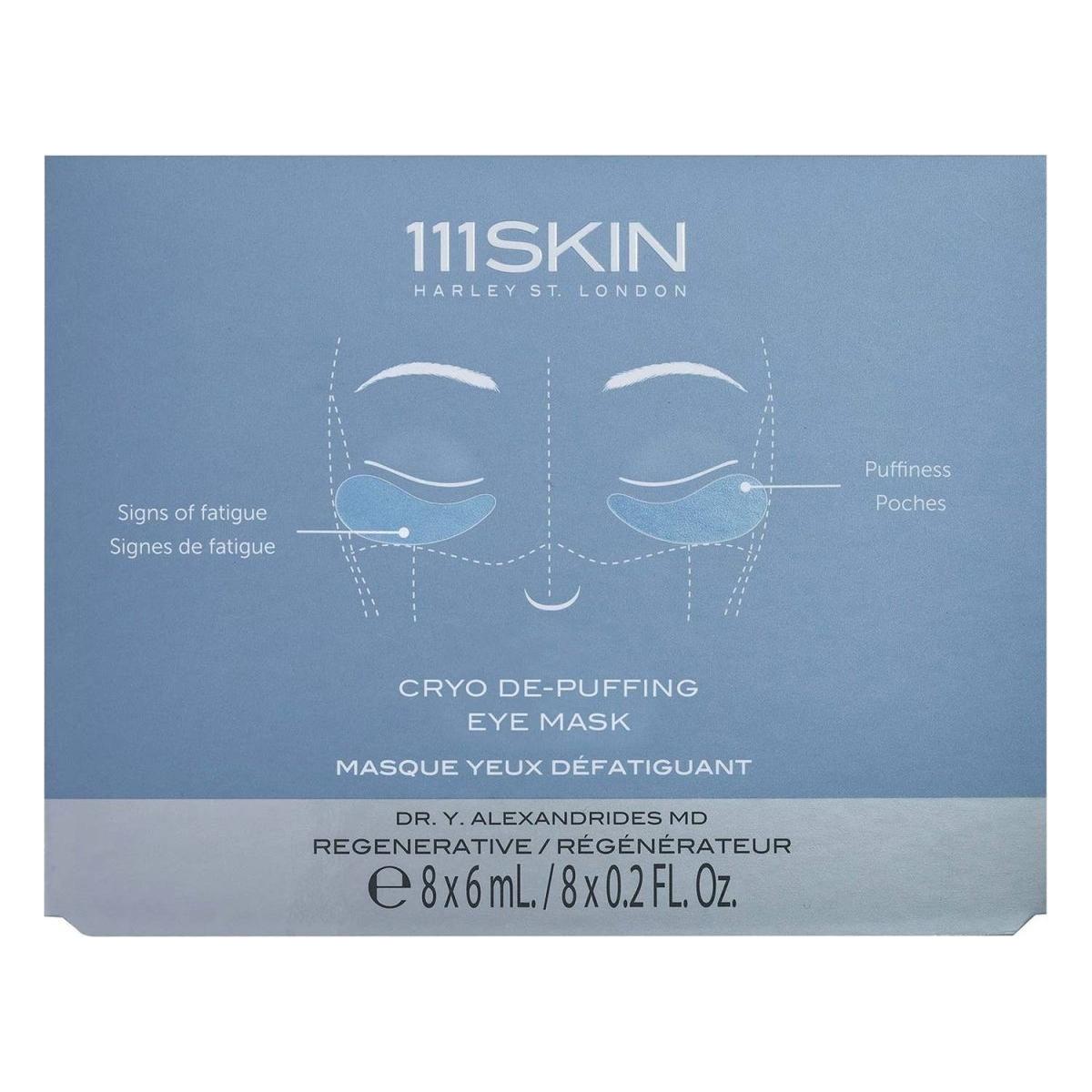 111SKIN Cryo De-Puffing Eye Mask - Pack of 8 | Instantly Refresh, De-Puff & Brighten Tired Eyes