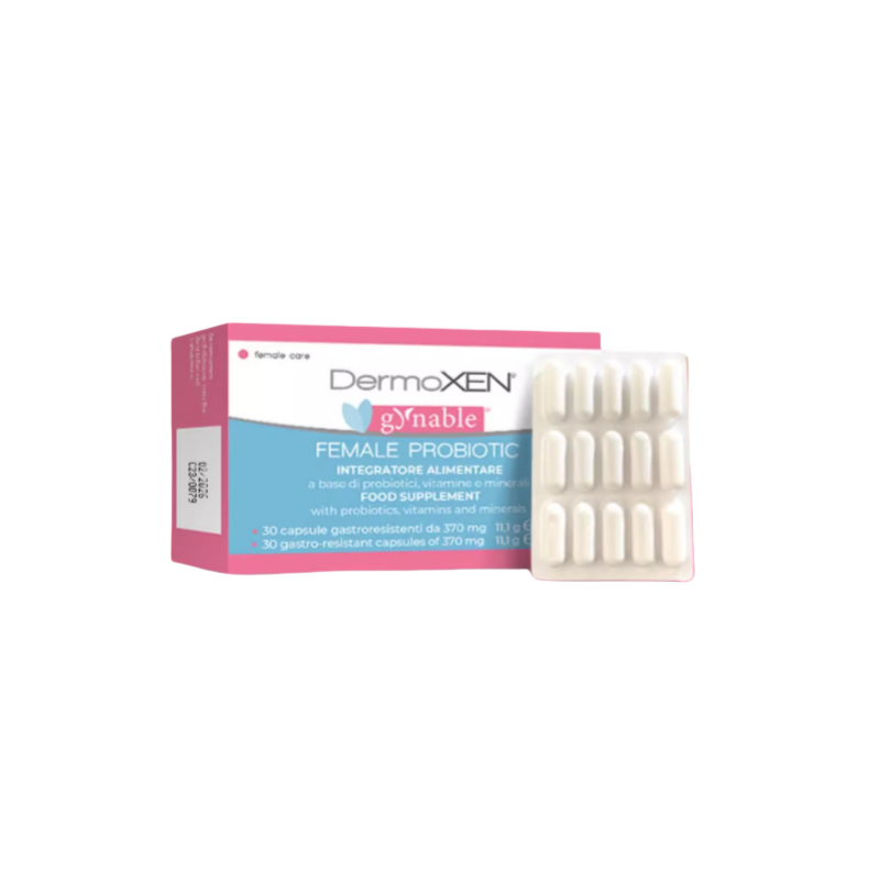 DERMOXEN Gynable Female Probiotics 30 Capsules | Triple Path Protection for Vaginal, Urinary & Gut Health