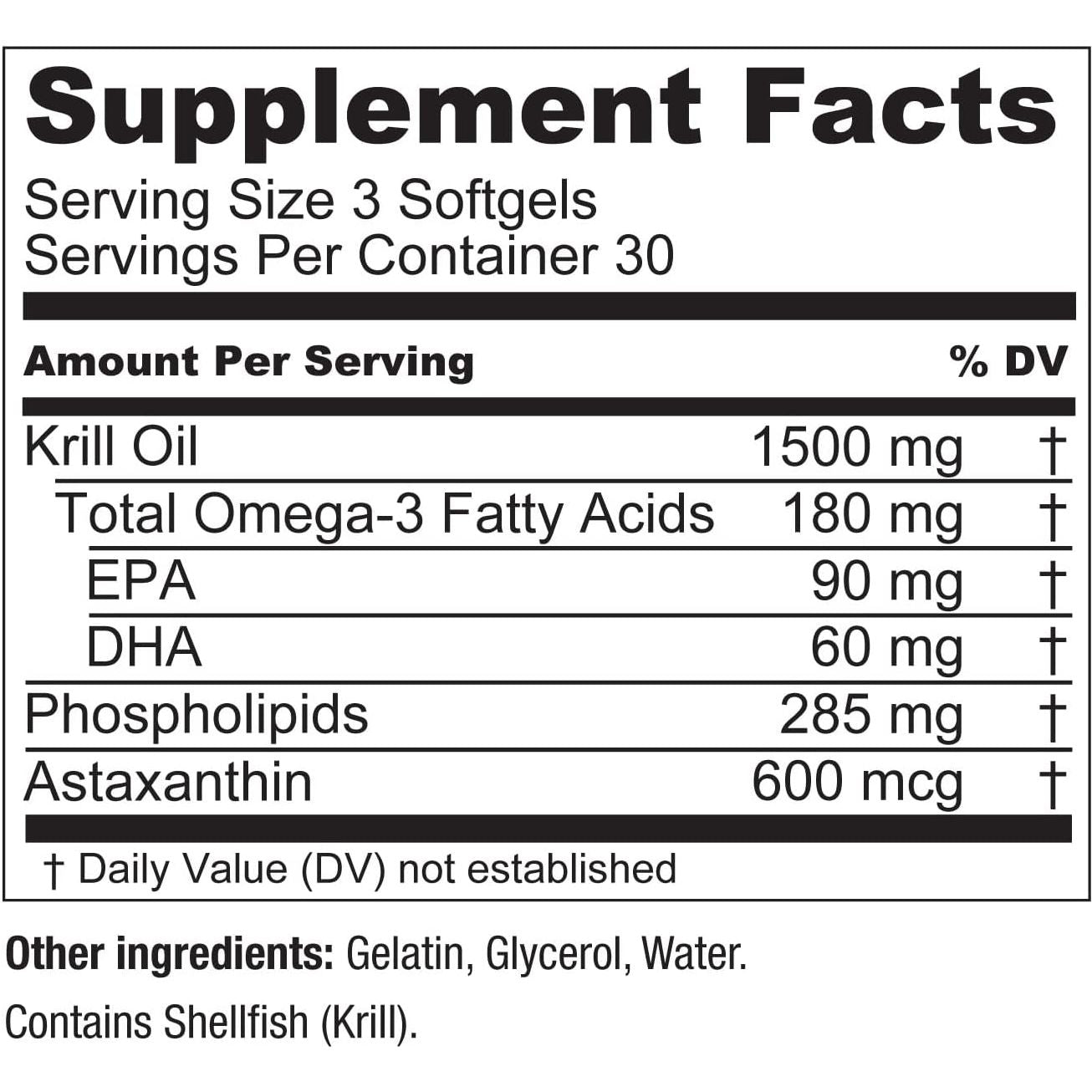 Live Conscious KRILLWELL 90 Softgels | Omega-3 Krill Oil with EPA, DHA & Astaxanthin for Brain, Joint & Heart Health