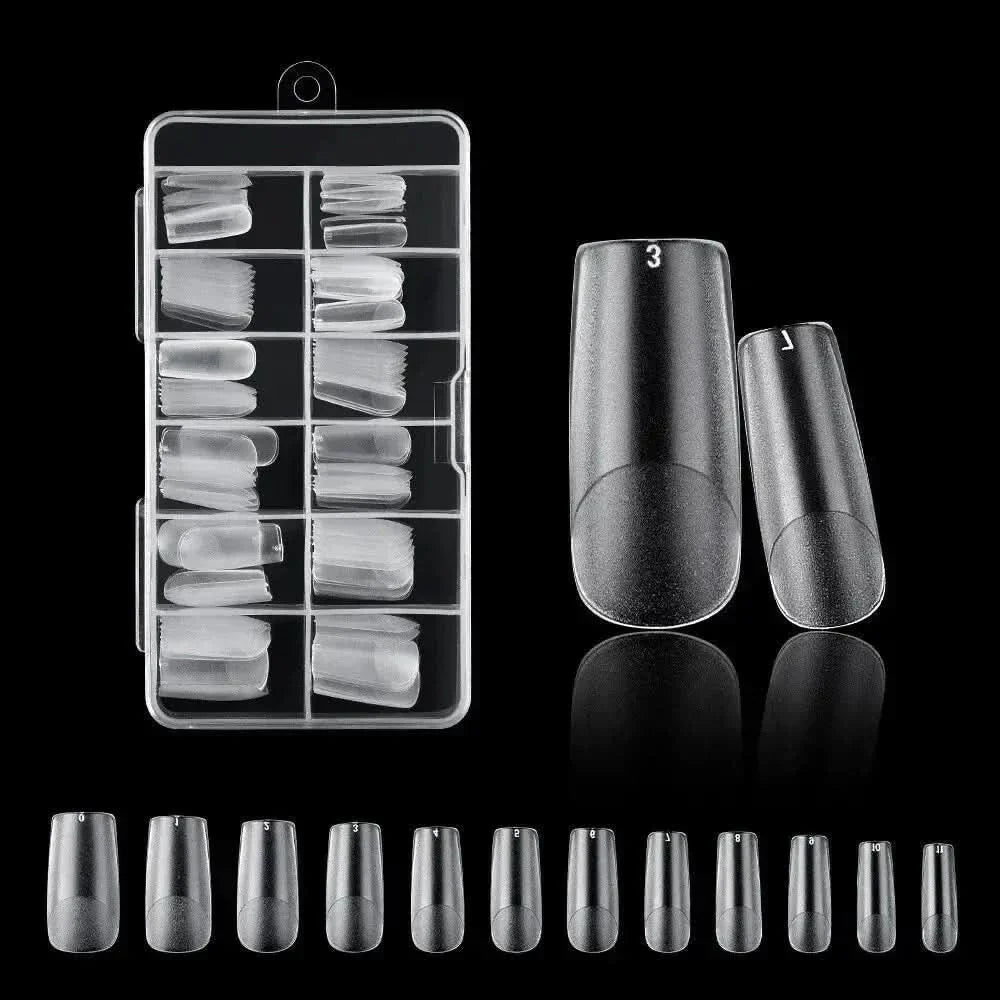 120Pcs American Capsule Gel X Coffin Nails - Seamless, Salon-Quality Finish Anytime