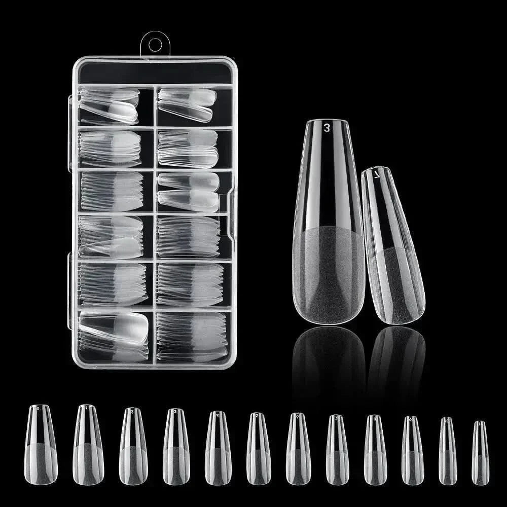 120Pcs American Capsule Gel X Coffin Nails - Seamless, Salon-Quality Finish Anytime