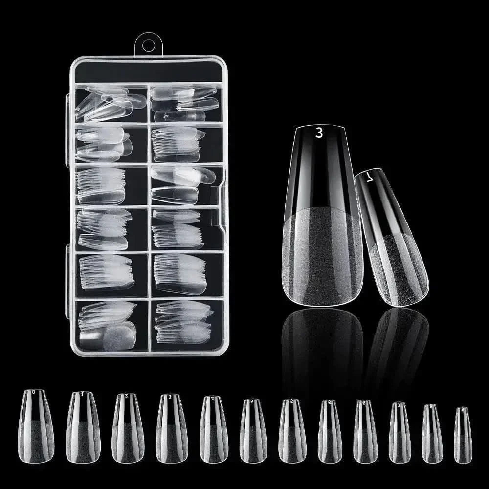 120Pcs American Capsule Gel X Coffin Nails - Seamless, Salon-Quality Finish Anytime