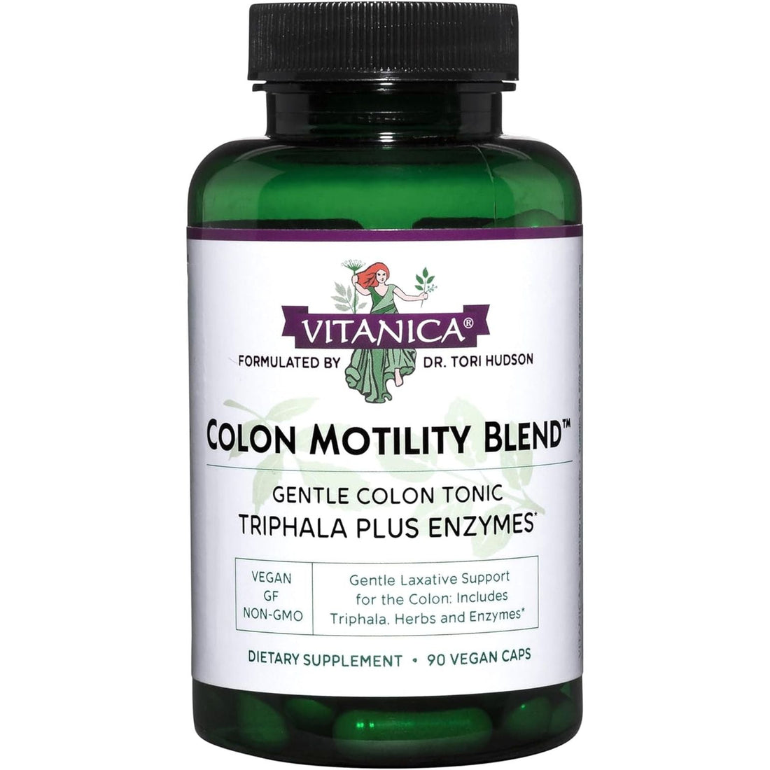Vitanica Colon Motility Blend 90 Capsules | Natural Digestive & Colon Support for Gentle Elimination