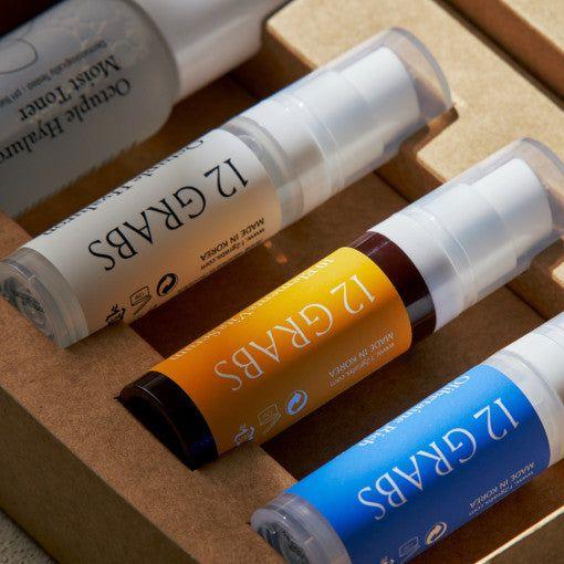 12GRABS Experience Set (4pcs) - 2-Week Skincare Mini Kit | Hydrating, Brightening & Firming K-Beauty Routine
