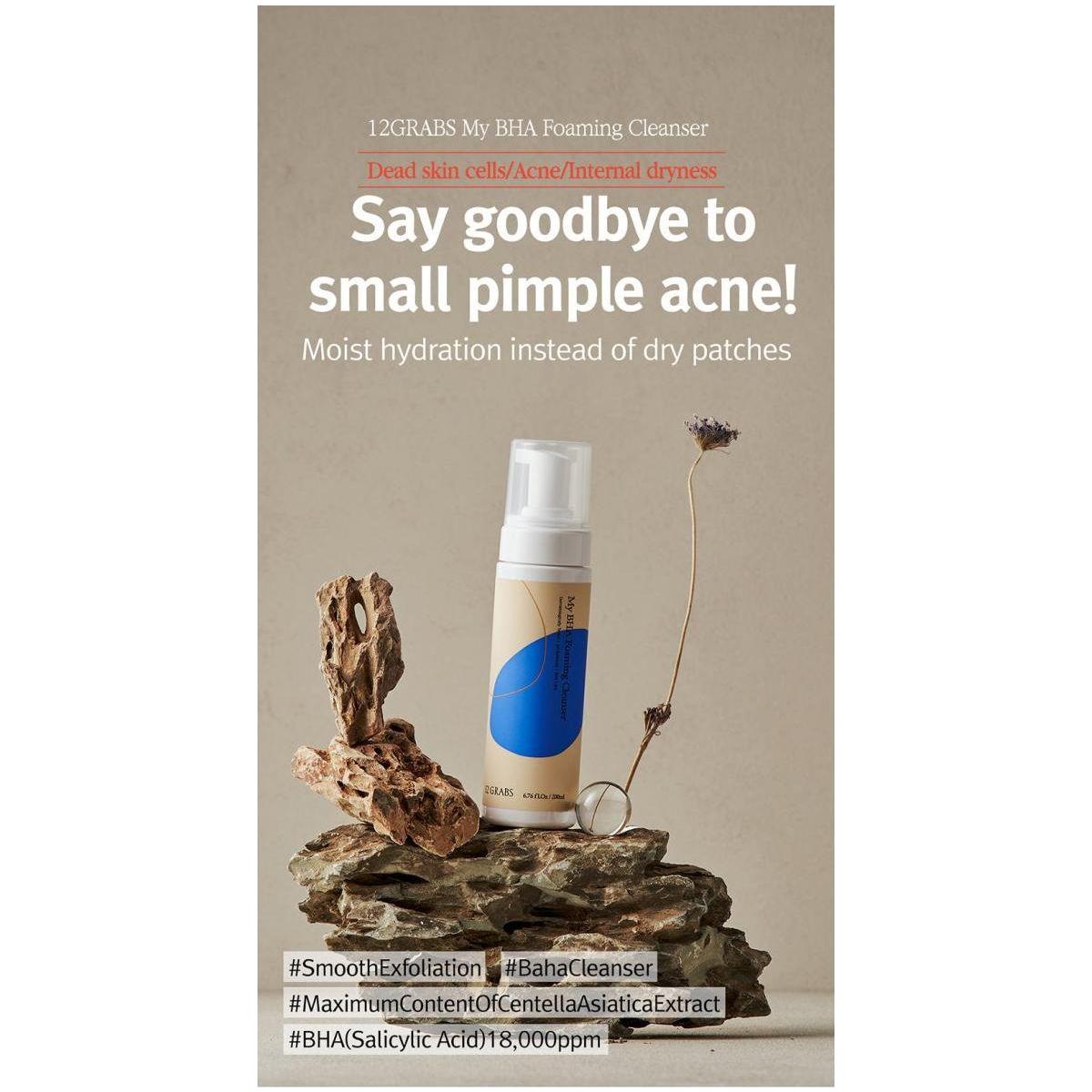 12GRABS My BHA Foaming Cleanser - 200ml | Gentle Pore-Clearing & Hydrating Daily Wash