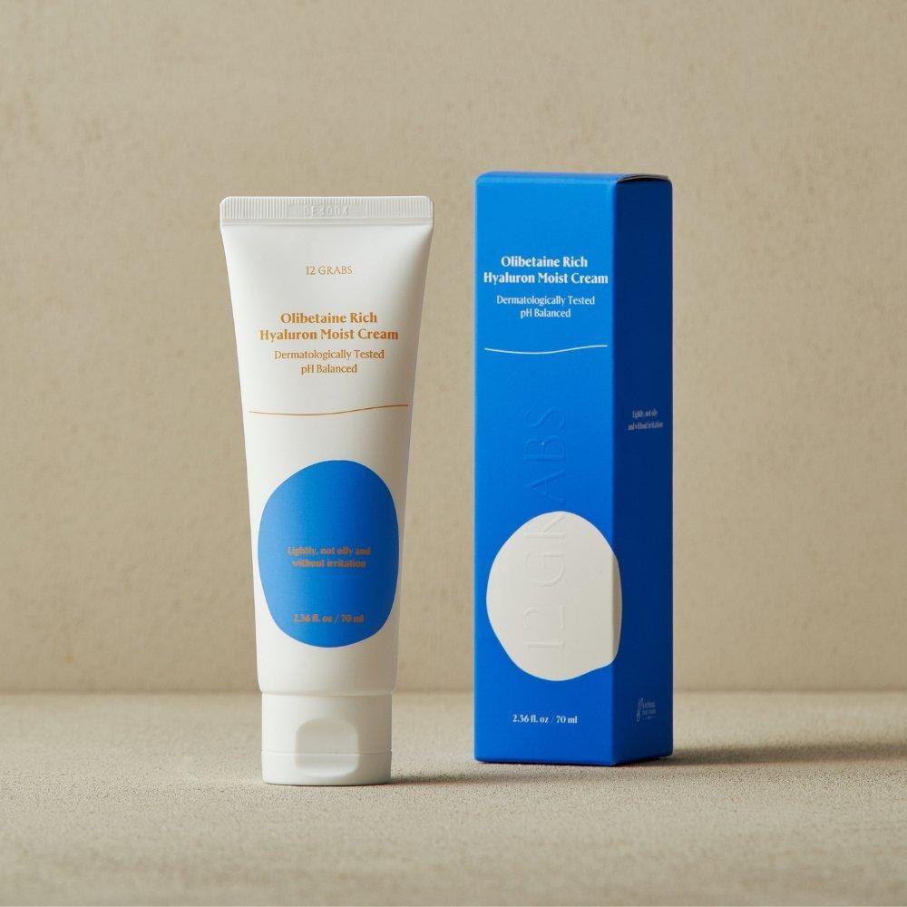 12GRABS Olibetaine Rich Hyaluron Moist Cream - 70ml | Deep Hydration & Dual-Action Care