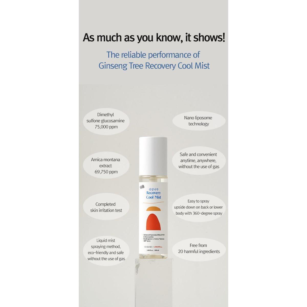 12GRABS Recovery Sports Cool Mist - Instant Cooling & Relaxation Spray (100ml)