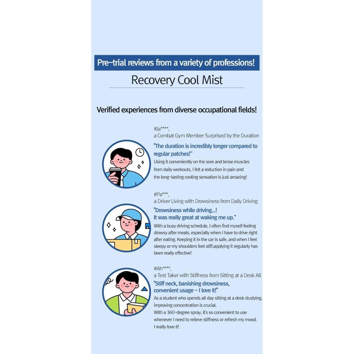 12GRABS Recovery Sports Cool Mist - Instant Cooling & Relaxation Spray (100ml)