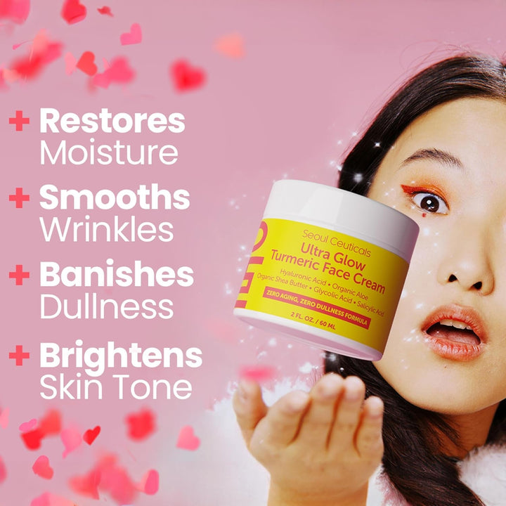 SeoulCeuticals Ultra Glow Turmeric Face Cream – 60ml | The Multi-Action Brightening &  Resurfacing Cream for Dull Ageing Skin