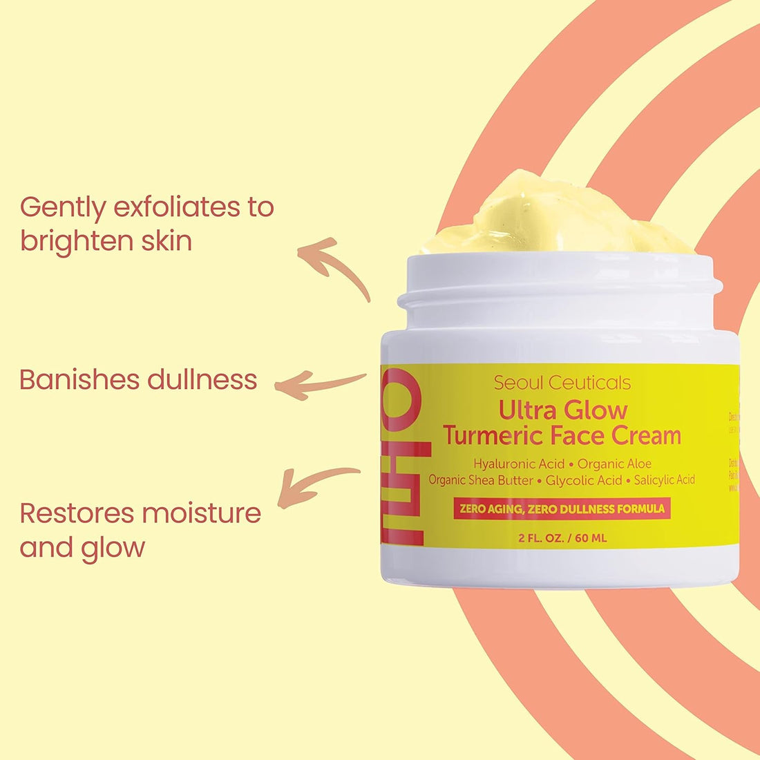 SeoulCeuticals Ultra Glow Turmeric Face Cream – 60ml | The Multi-Action Brightening &  Resurfacing Cream for Dull Ageing Skin