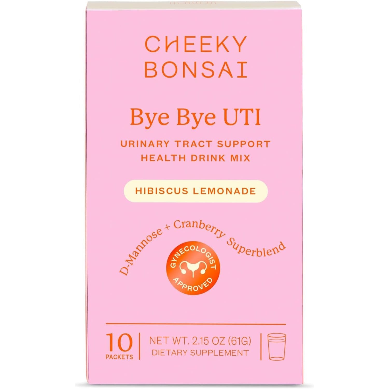 Cheeky Bonsai Bye Bye UTI 10 Hibiscus Lemonade Drink Mix Packets