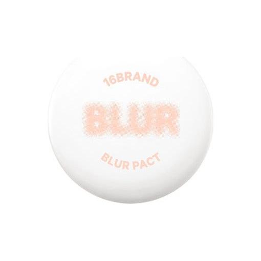 16BRAND Blur Pact - Silky Matte Pressed Powder for Pore-Blurring Perfection (8g, Skin Beige)