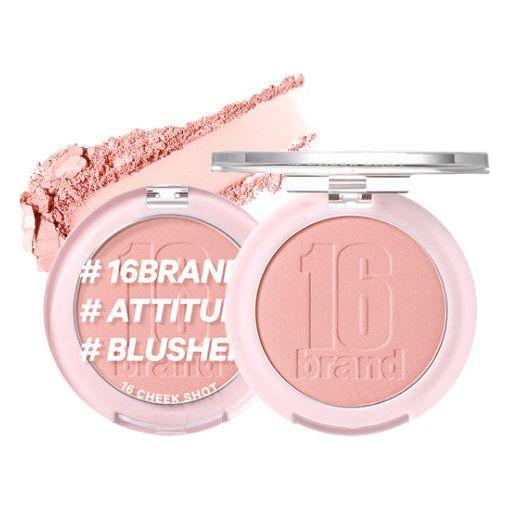 16BRAND Cheek Shot Blush - Lightweight, Long-Lasting & Buildable (6 Shades)