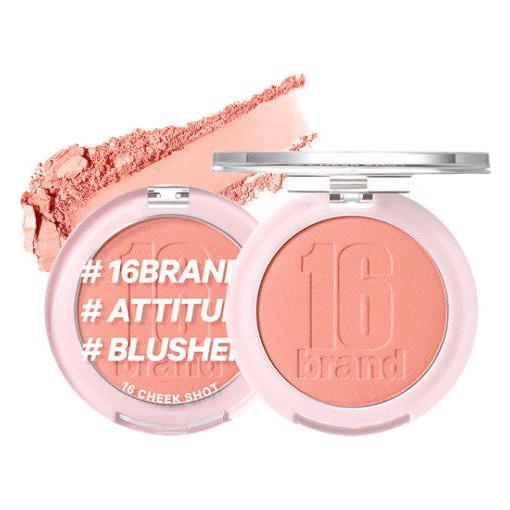 16BRAND Cheek Shot Blush - Lightweight, Long-Lasting & Buildable (6 Shades)