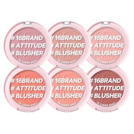 16BRAND Cheek Shot Blush - Lightweight, Long-Lasting & Buildable (6 Shades)